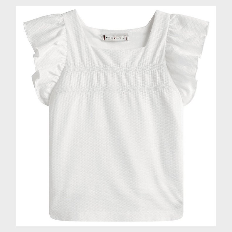 Tommy Hilfiger Top - Ruffle - Hvid