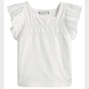 Tommy Hilfiger Top - Ruffle - Hvid