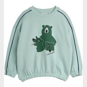Mini Rodini Sweatshirt - Camp Rodini - Lysegrn m. Vilde Dyr