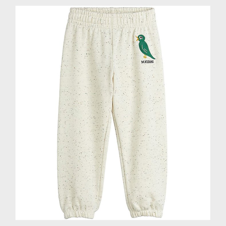 Mini Rodini Sweatpants - Crememeleret m. Fugl