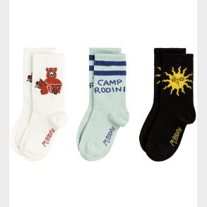 Mini Rodini Strmper - 3-pak - Camp Rodini - Multi