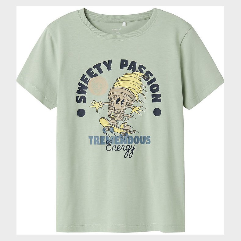 Name It T-shirt - NkmJalka - Aqua Gray/Lemon Meringue