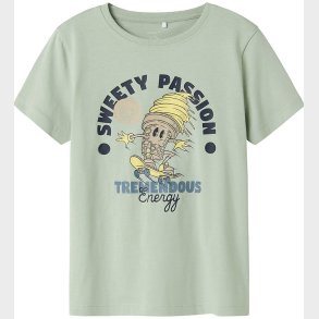 Name It T-shirt - NkmJalka - Aqua Gray/Lemon Meringue