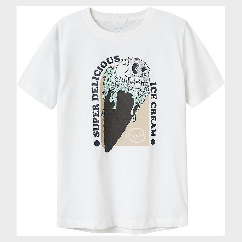 Name It T-shirt - NkmJalka - Bright White/Honeydrew