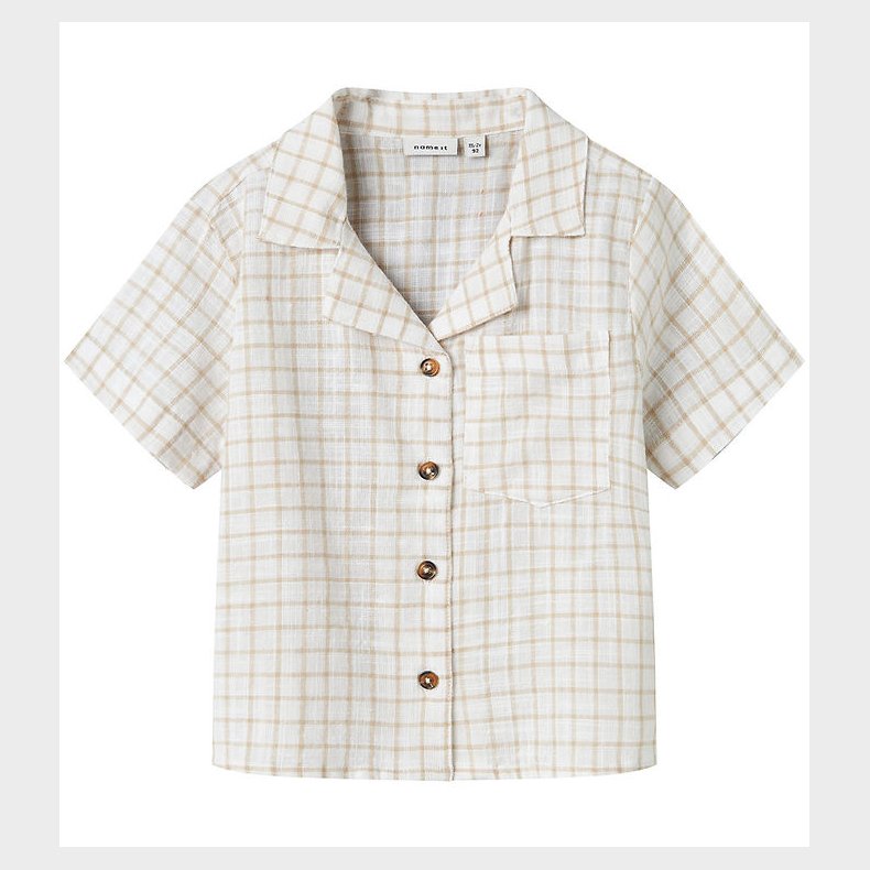 Name It Skjorte k/ - NmmHalom - Bright White