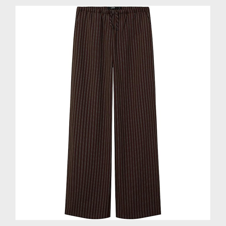LMTD Bukser - NlfFouise - Chocolate Brown/Stripes