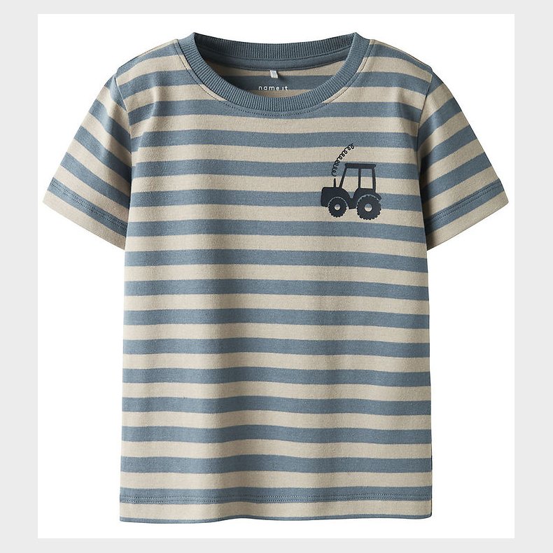 Name It T-shirt - NmmJamoe - Pure Cashmere/Blue Mirage