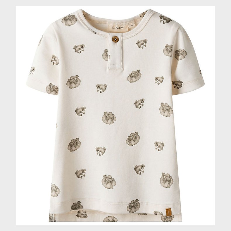 Lil Atelier T-shirt - NmmGayo - Coconut Milk/Frog