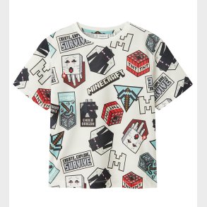 Name It T-shirt - NkmMap Minecraft - Bright White