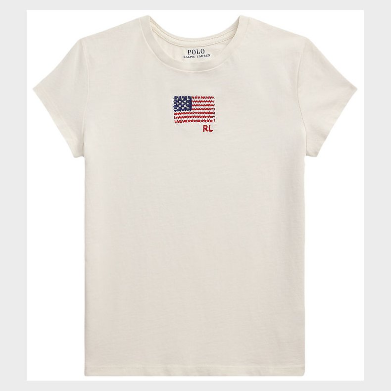 Polo Ralph Lauren T-shirt - Hvid m. Flag