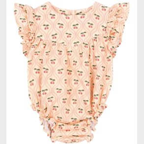 Konges Sljd Sommerdragt - Musselin - Coco - Cherry Pink Motif