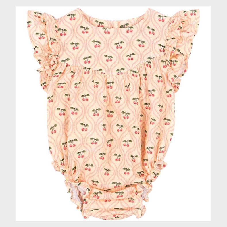 Konges Sljd Sommerdragt - Musselin - Coco - Cherry Pink Motif