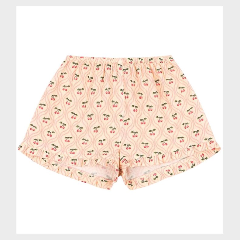 Konges Sljd Shorts - Musselin - Coco - Cherry Pink Motif