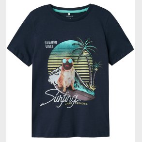 Name It T-shirt - NkmJass - Navy Blazer m. print