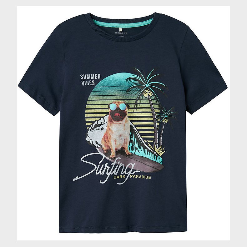 Name It T-shirt - NkmJass - Navy Blazer m. print