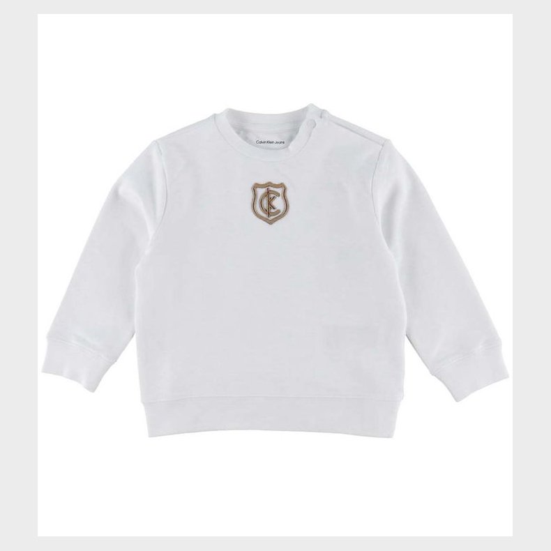 Calvin Klein Sweatshitt - Crest Logo - Bright White