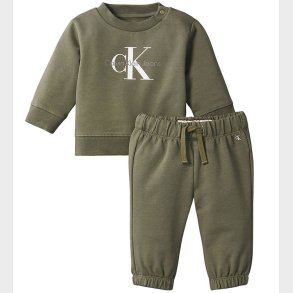 Calvin Klein Sweatst - Monogram - Dusty OliveGreen