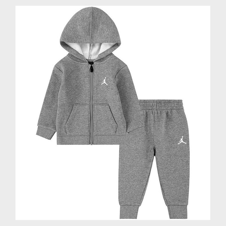 Jordan Sweatst - Cardigan/Sweatpants - Carbon Heather m. Logo