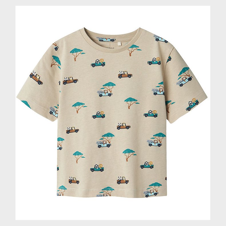 Name It T-shirt - NmmJivan - Island Fossil - m. Print