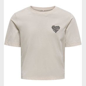 Kids Only T-shirt - Noos - KogRex - Pumice Stone/Leo Heart