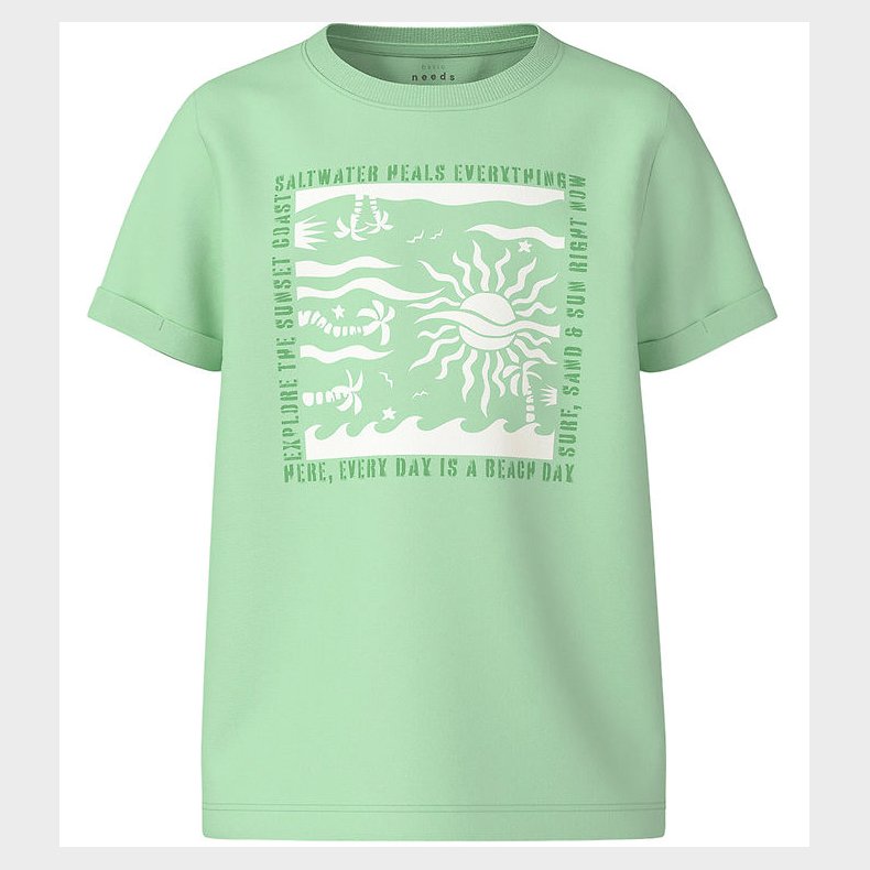 Name It T-shirt - NkmVux - Honeydew/Square Beach