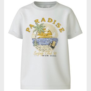 Name It T-shirt - NkmVux - Bright White/Paradise Club