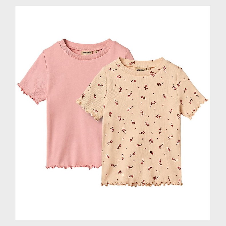 Wheat T-shirt - 2-pak - Alicia - Rose Water Flowers