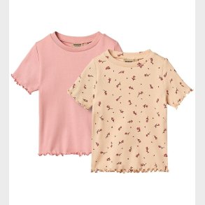 Wheat T-shirt - 2-pak - Alicia - Rose Water Flowers