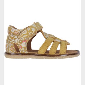 Wheat Sandaler - Bray - Tan White Flowers