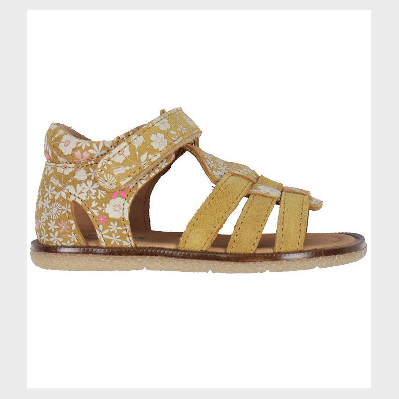 Wheat Sandaler - Bray - Tan White Flowers