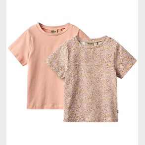 Wheat T-shirt - 2-pak - Manna - Lilac Flower Meadow