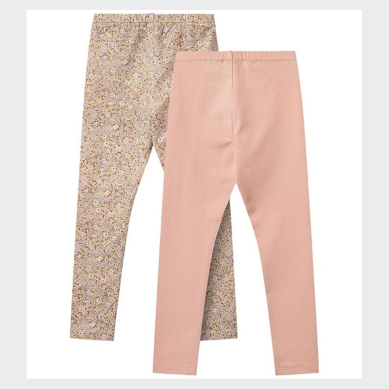 Wheat Leggings - 2-pak - Jules - Lilac Flower Meadow