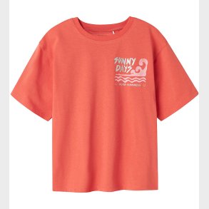 Name It T-shirt - NkfJely - Spiced Coral