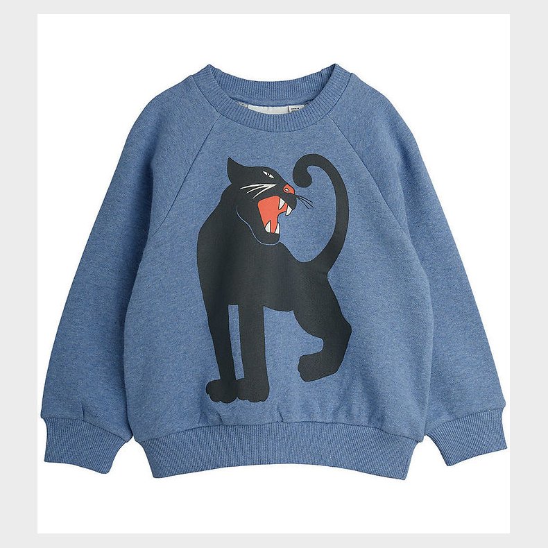 Mini Rodini Sweatshirt - Blmeleret m. Panter