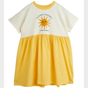 Mini Rodini Kjole - Gul/Offwhite m. Sol