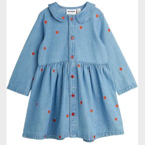 Mini Rodini Kjole - Denim - Bl m. Hjerter