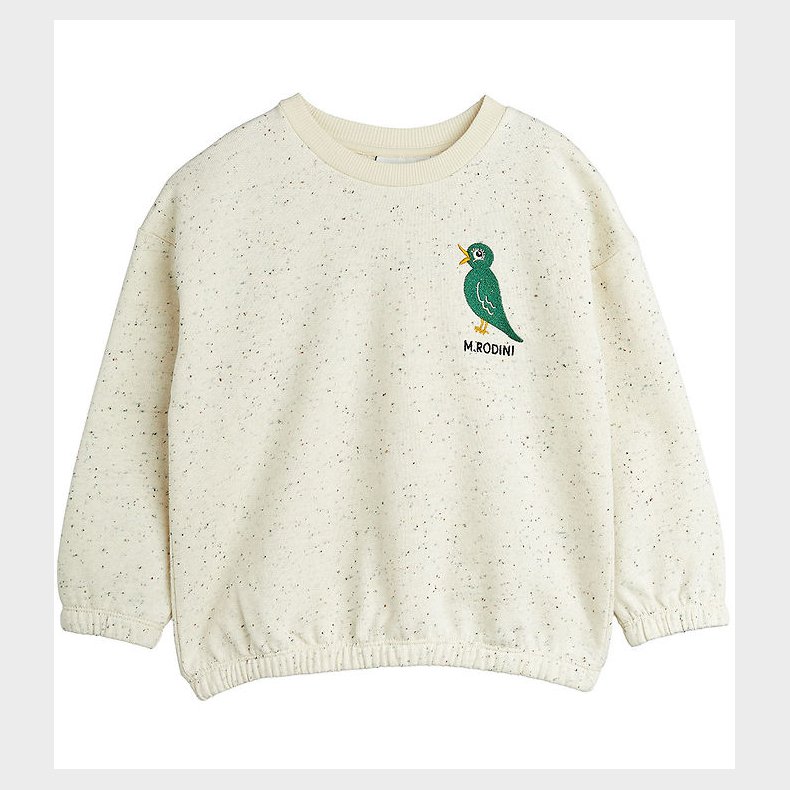 Mini Rodini Sweatshirt - Crememeleret m. Fugl