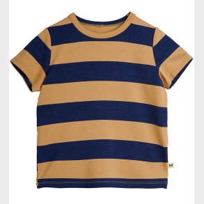 Mini Rodini T-shirt - Beige/Navystribet