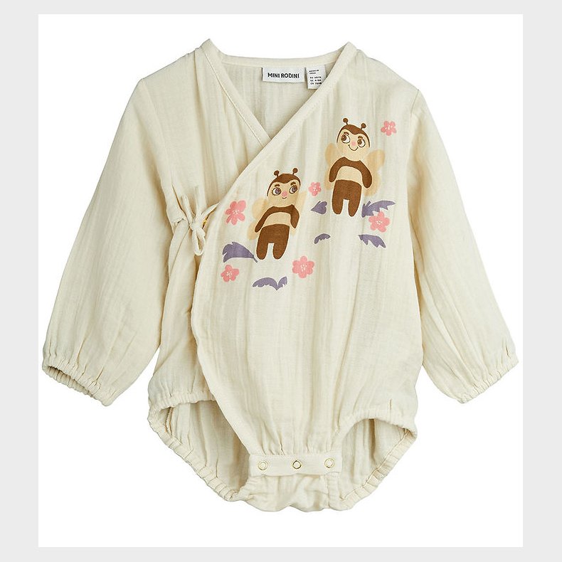 Mini Rodini Sl-om Body l/ - Offwhite m. Bier