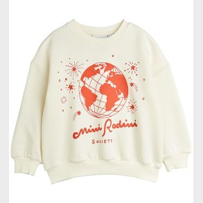 Mini Rodini Sweatshirt - Society - Offwhite/Rd