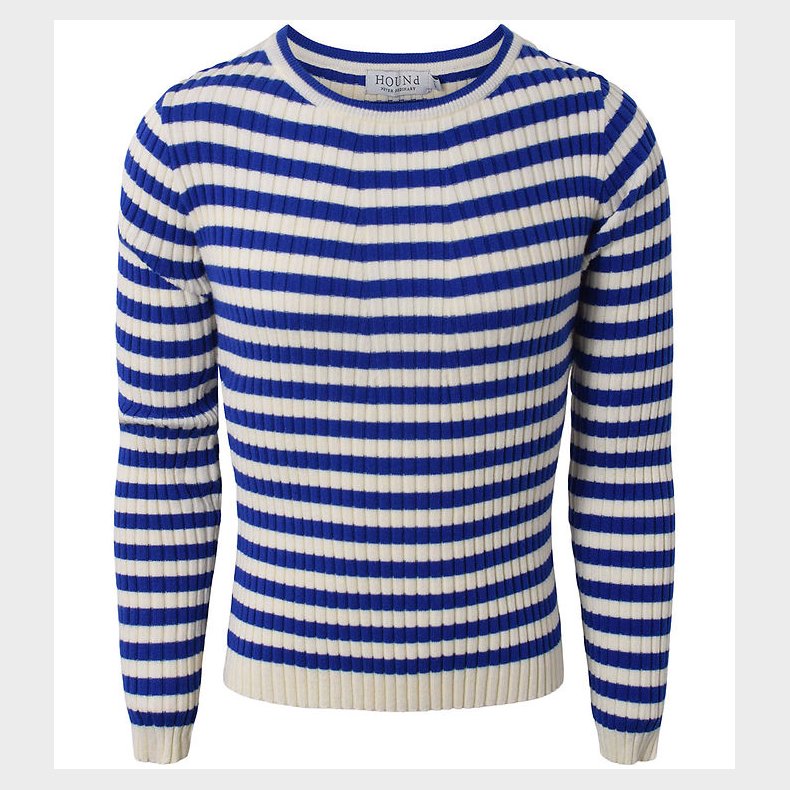 Hound Bluse - Strik - Stripe Knit - Cobalt Blue