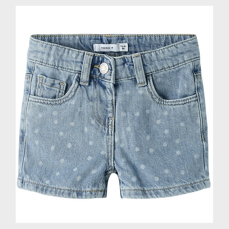 Name It Shorts - NmfRose - Light Blue Denim/Dots