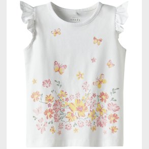 Name It T-shirt - NmfVayana - Bright White/Yellow Flower