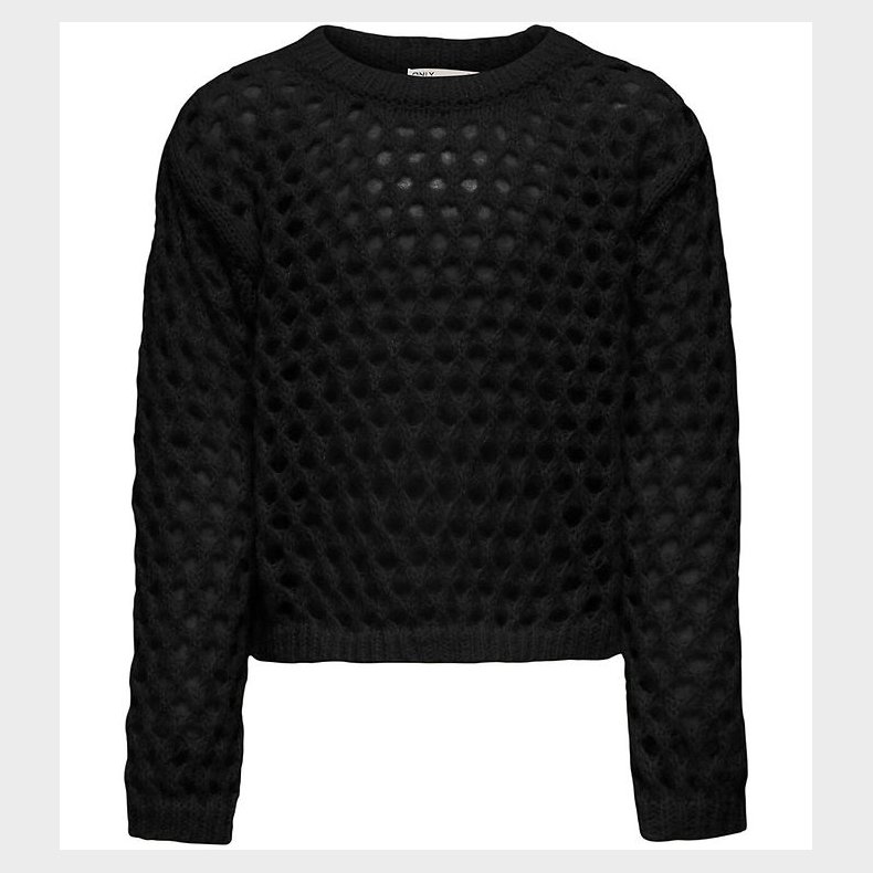 Kids Only Bluse - KogBillie - Strik - Black