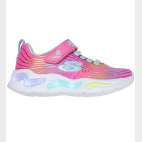 Skechers Sko m. Lys - Wavy Beams - Pink/Multi