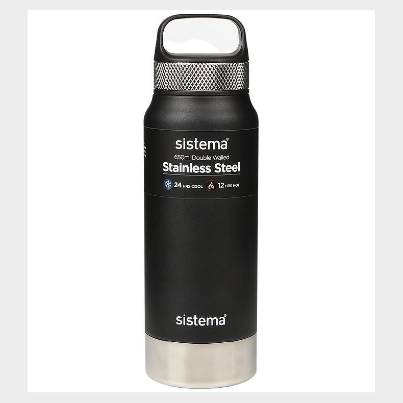 Sistema Termoflaske - Stainless Steel - 650 ml - Sort