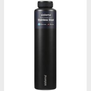 Sistema Termoflaske - Stainless Steel - 600 ml - Sort