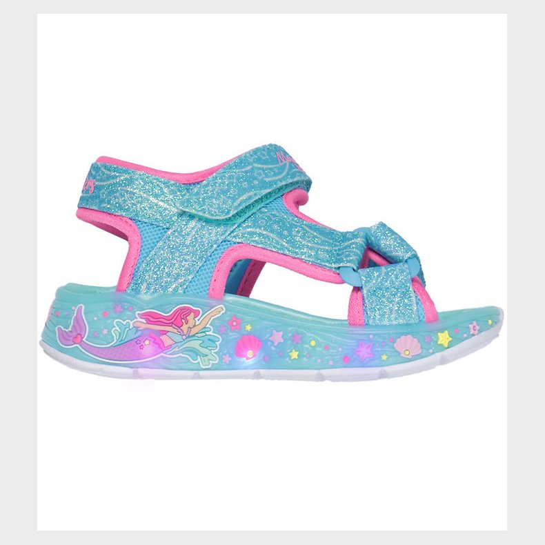 Skechers Sandaler m. Lys - Mermaid Dreams - Blue/Multi