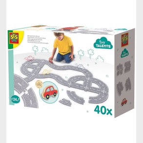 SES Creative Kreast - Filt Vejbane m. Bil - 40 dele