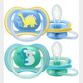 Philips Avent Sut - 2-pak - Ultra Air - Bl/Grn m. Print